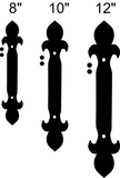 GARAGE DOOR FAUX HINGE, HANDLE, KNOCKER, VINYL STICKERS, FLEUR-DE-LIS