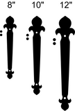 GARAGE DOOR FAUX HINGE, HANDLE, KNOCKER, VINYL STICKERS, FLEUR-DE-LIS