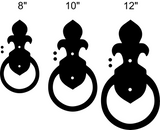 GARAGE DOOR FAUX HINGE, HANDLE, KNOCKER, VINYL STICKERS, FLEUR-DE-LIS