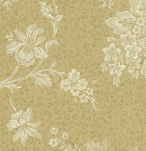 Brewster Beige, Camel Leopard Print with Damask Wallpaper - 48334