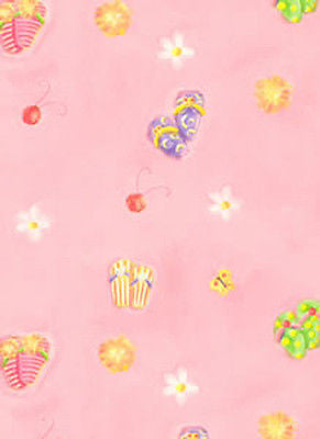 York Flip Flop Spot Pink Faux Wallpaper - RU8270