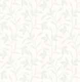 Brewster Light Blue Leaf Vine Wallpaper - FD62160