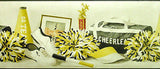York Black & Gold Cheerleading Wallpaper Border - IN2693B