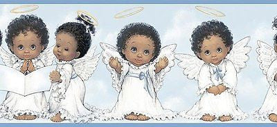 Chesapeake Baby Angels (blue) Wallpaper Border - FF03271B