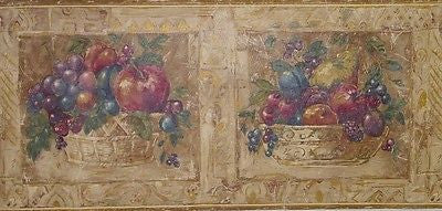 Warner Fruit Basket Multi Color Wallpaper Border - LAB5131
