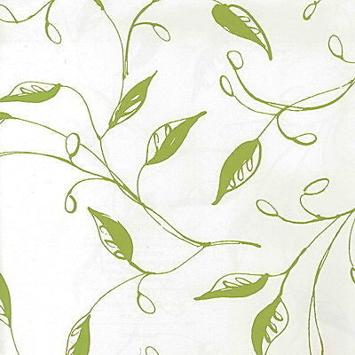 Ashford House Toiles Loose Leaf Trail Green/White  Wallpaper - AT4103