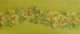 Valley Forge Honey Gold Floral Wallpaper Border - A653933B