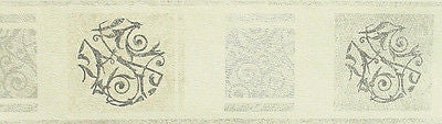 Fine Decor Black, Off Whtie & Grey Tuscany Wallpaper Border - B.0724