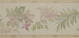 Brewster Pastel Textured Leaves Wallpaper Border - B73377M