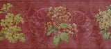 Brewster Red Scroll Floral Wallpaper Border - B.6230