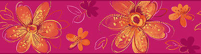 York Candice Olson Bohemian Floral Wallpaper Border - CK7701B