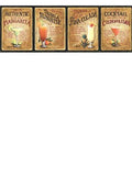 Imperial Cocktail Recipe (black) Wallpaper Border - LA036112B