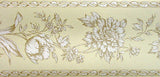 Brewster Light Yellow Floral Satin Wallpaper Border - FDB06944