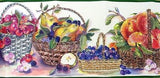 Imperial Fruit in Wicker Baskets Wallpaper Border - TTAA1007B