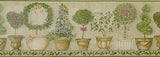 International Garden of Topiaries Wallpaper Border - FC3032B