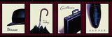 Retro Metro Men's Black, White, Red Wallpaper Border - BM9108B