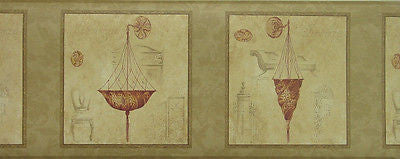 York Asian Lantern Architectural Wallpaper Border - RG3758B