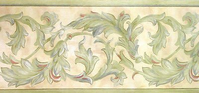 Imperial Leaf Scroll Wallpaper Border - 41666130