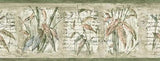 Brewster Green, Cream Bamboo Stalks Wallpaper Border - 80B64170