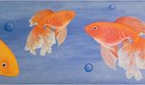 Brewster Donna Dewberry Painted Goldfish (blue) Wallpaper Border 233B61006