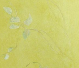 Westchester Prints Yellow Textured Vinyl Faux with Vines Wallpaper - 43618-1