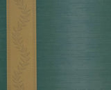 Gramercy Teal Green & Gold Stripe wallpaper - 541333