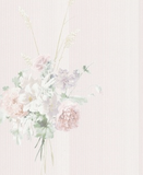 Madame Pink Floral Textured Stripe Wallpaper - 88407