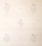 Textured White with Blue and Pink Flowers Wallpaper - 6423-18