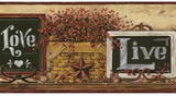 York Wallcoverings Country Keepsakes Country Chalkboard Shelf Border - AC4405BD