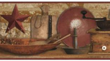 York Wallcoverings Country Keepsakes Country Coffee Border - AC4397BD