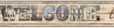 York Welcome To Our Home (Brown) Wallpaper Border - AC4421BD