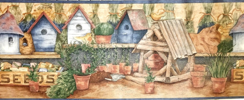 Gardening Shed Wallpaper Border - ACS59034B