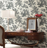 YORK, ASHFORD HOUSE CHAMAGNE TOILE WALLPAPER WHITE/BLUE- AT4229