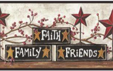 York Wallcoverings Stars and Blocks on Shelf Wallpaper Border - CB5503BD
