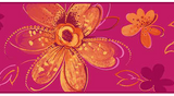 York Candice Olson Bohemian Floral Wallpaper Border - CK7701B