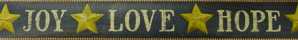 Next Wall Joy Love Hope with Stars Wallpaper Border - CTY13602B