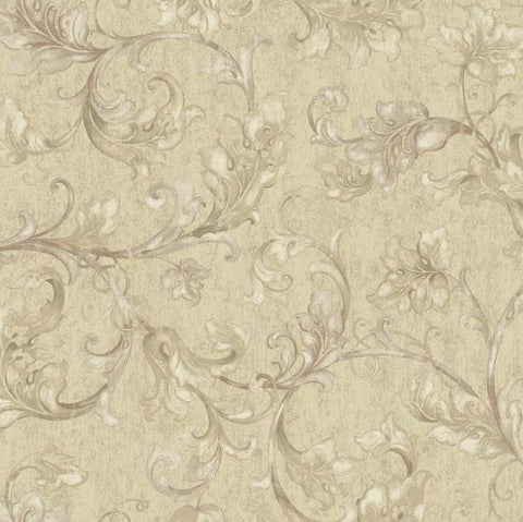 YORK WALLCOVERINGS, ACANTHUS LEAF TRAIL WALLPAPER - EP6165