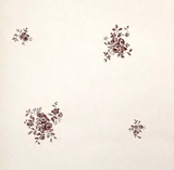 Brewster Off White w/Burgundy Roses Wallpaper - FD45762
