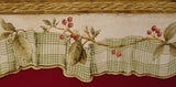 Brewster Pip Berries & Ribbon (Green/Red) Wallpaper Border - FDB08555