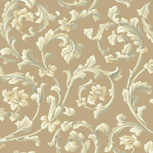York Textured Graystone Estate Grand Hunt Scroll (Hazel Nut) Wallpaper - HD6966