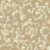 York Textured Graystone Estate Grand Hunt Scroll (Hazel Nut) Wallpaper - HD6966
