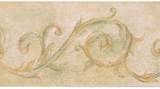 Blonder Architectural Scroll (light green) Wallpaper Border - IL42026B