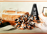 York Black & Orange Cheerleading Wallpaper Border - IN2692B