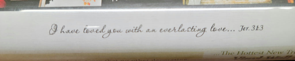 "I have loved you"  Jerimiah 31:3 Black Vinyl Wall Lettering - IV012