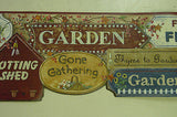 York Garden Signs (blue/gold/burgundy) Wallapaper Border - CN1155BD