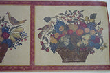 Brewster Traditional Fruit Basket Wallpaper Border - H3134B
