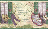S. A. Maxwell French Windows with Clothes Line Wallpaper Border - 7064-732B