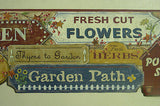 York Garden Signs (blue/gold/burgundy) Wallapaper Border - CN1155BD