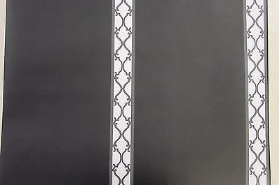 Brewster Black & White Damask Stripe Wallpaper - FD62948