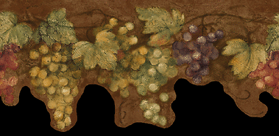 Wallquest Grape Clusters Wallpaper Border - TB52357B